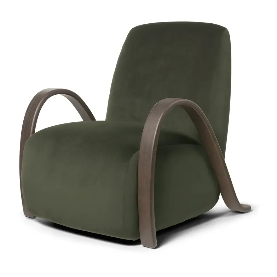 Ferm Living Armchairs & Footstools*Buur lounge chair Rich Velvet, Pine Green