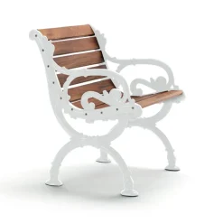 Byarums bruk Seating|Outdoor Lounge Furniture*Byarum armchair, Mahogany, white stand BrownWhite