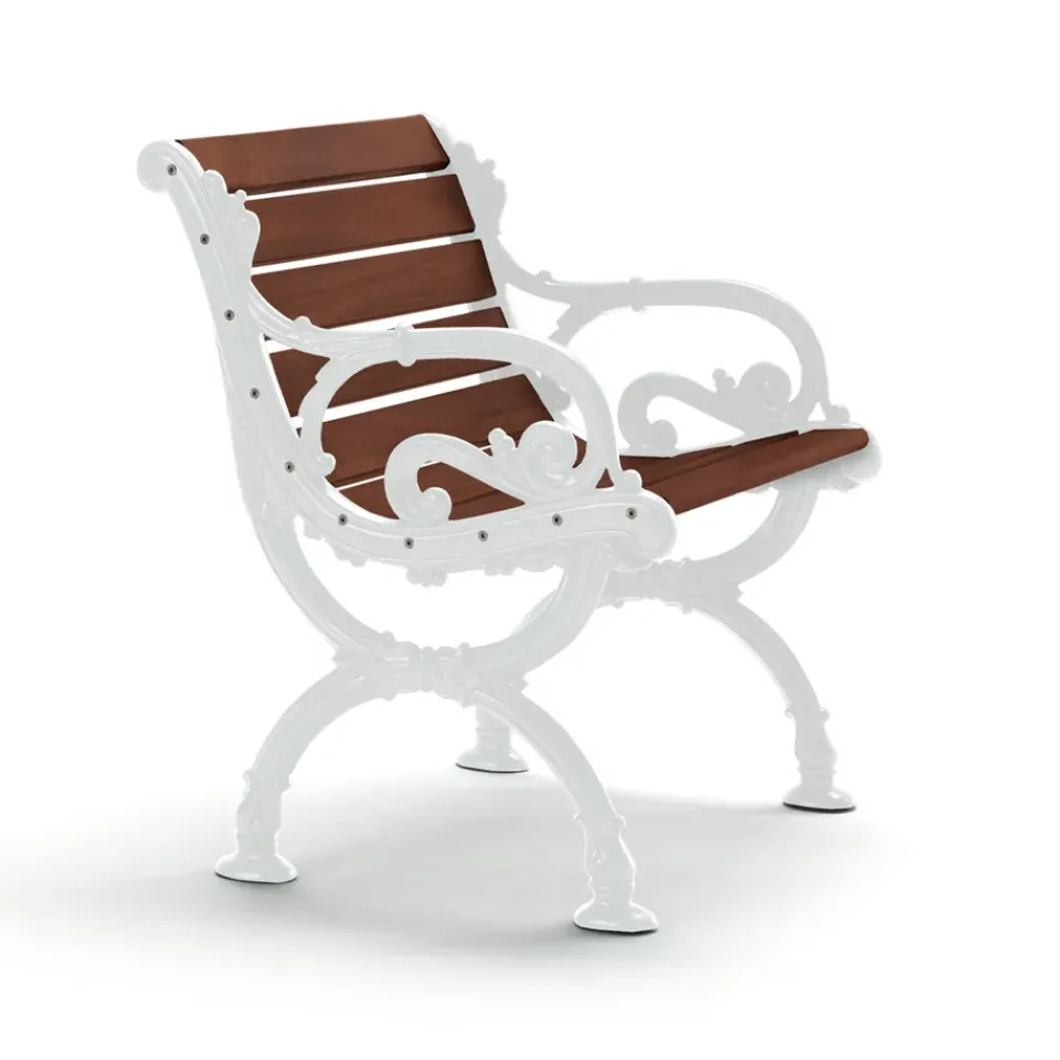 Byarums bruk Seating|Outdoor Lounge Furniture*Byarum armchair, Pine brown glaze, white stand Beige