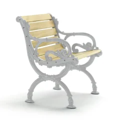 Byarums bruk Seating|Outdoor Lounge Furniture*Byarum armchair, Pine impregnation, raw aluminum frame Beige