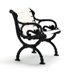 Byarums bruk Seating|Outdoor Lounge Furniture*Byarum armchair, lacquered pine, black stand White