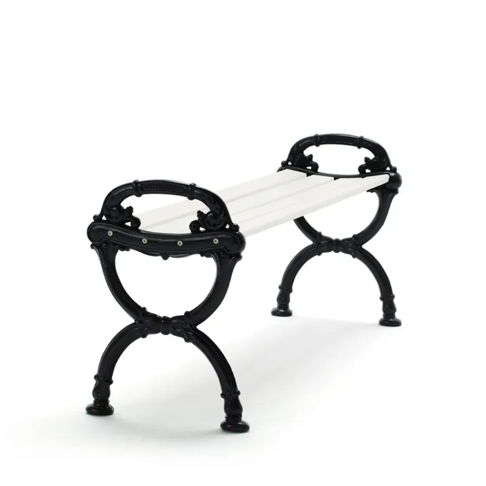 Byarums bruk Garden Sofas & Garden Benches*Byarum Bench, lacquered pine, black stand White