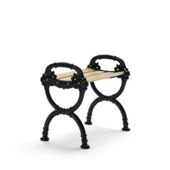 Byarums bruk Seating*Byarum stool, Pine impregnation, black stand Beige