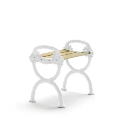 Byarums bruk Seating*Byarum stool, Pine impregnation, white stand Beige