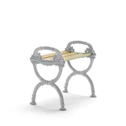 Byarums bruk Seating*Byarum stool, Pine impregnation, raw aluminum frame Beige