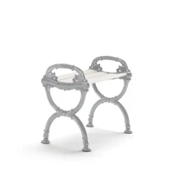 Byarums bruk Seating*Byarum stool, lacquer pine, raw aluminum stand White