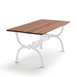 Byarums bruk Table For Outdoor Use*Byarum table 142x72 cm, Mahogany, white stand BrownWhite