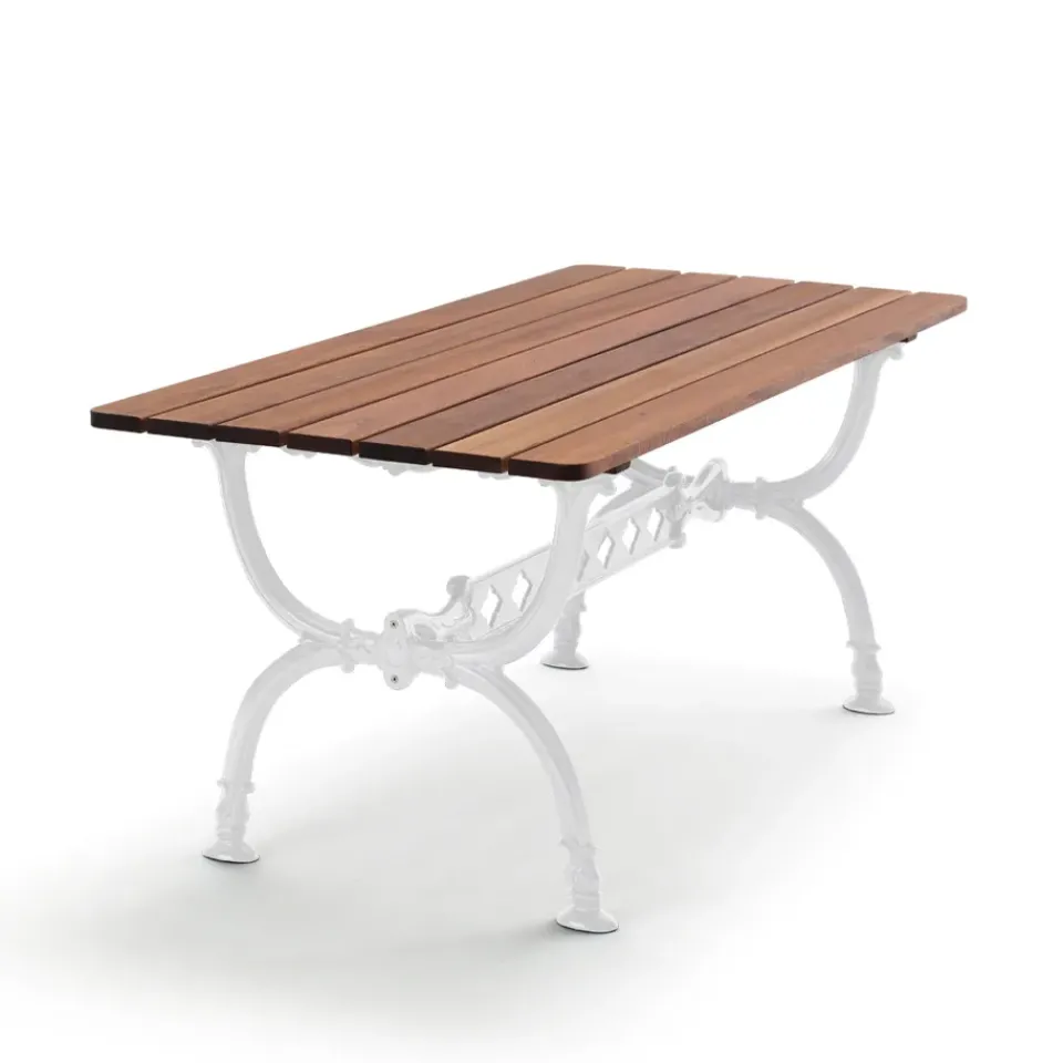 Byarums bruk Table For Outdoor Use*Byarum table 142x72 cm, Mahogany, white stand BrownWhite
