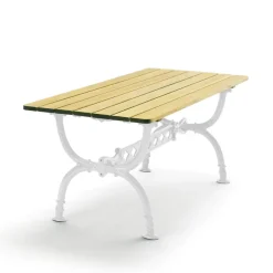 Byarums bruk Table For Outdoor Use*Byarum table 142x72 cm, Pine impregnation, white stand Beige