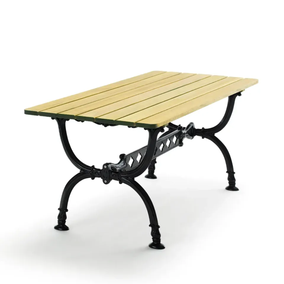 Byarums bruk Table For Outdoor Use*Byarum table 142x72 cm, Pine impregnation, black stand Beige
