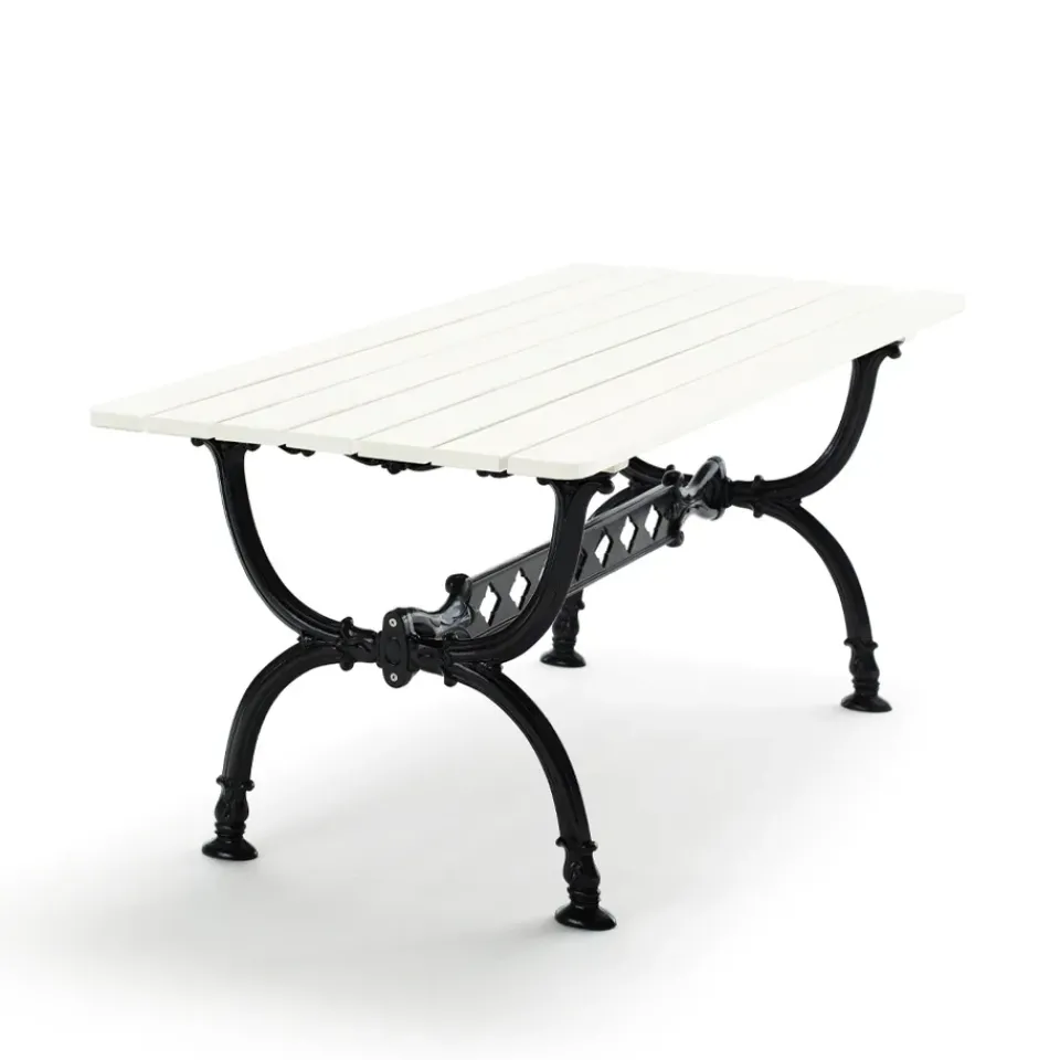 Byarums bruk Table For Outdoor Use*Byarum table 142x72 cm, lacquered pine, black stand White