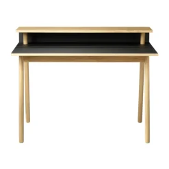 FDB Møbler Desks*C68 Nørrebro desk, Nero-oak nature lacquered Black