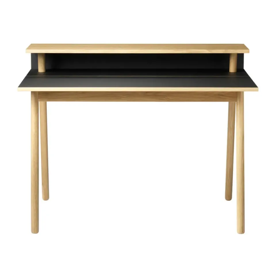 FDB Møbler Desks*C68 Nørrebro desk, Nero-oak nature lacquered Black