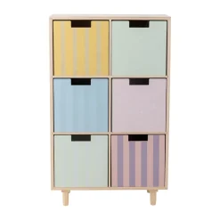 Bloomingville Shelves & Shelving Systems*Calle bookshelf 6-drawers 55x88.5 cm, Nature White