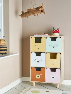 Bloomingville Shelves & Shelving Systems*Calle bookshelf 6-drawers 55x88.5 cm, Nature White