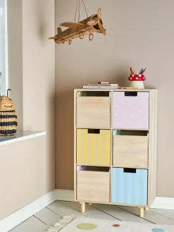 Bloomingville Shelves & Shelving Systems*Calle bookshelf 6-drawers 55x88.5 cm, Nature White