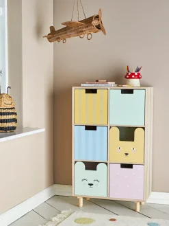 Bloomingville Shelves & Shelving Systems*Calle bookshelf 6-drawers 55x88.5 cm, Nature White