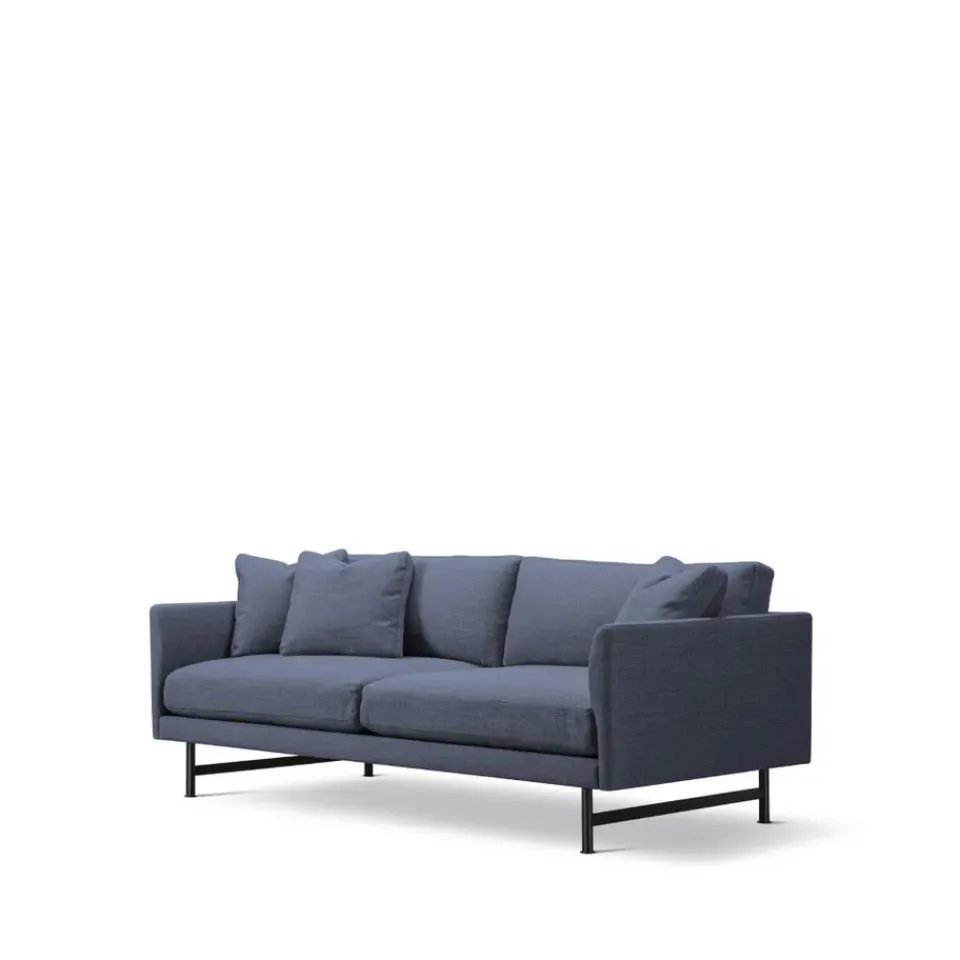 Fredericia Furniture Sofas*Calmo 5622 sofa 2-seater, Sunniva 783-black steel Blue