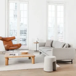 Fredericia Furniture Sofas*Calmo 5623 sofa, Sunniva 783-black steel Blue