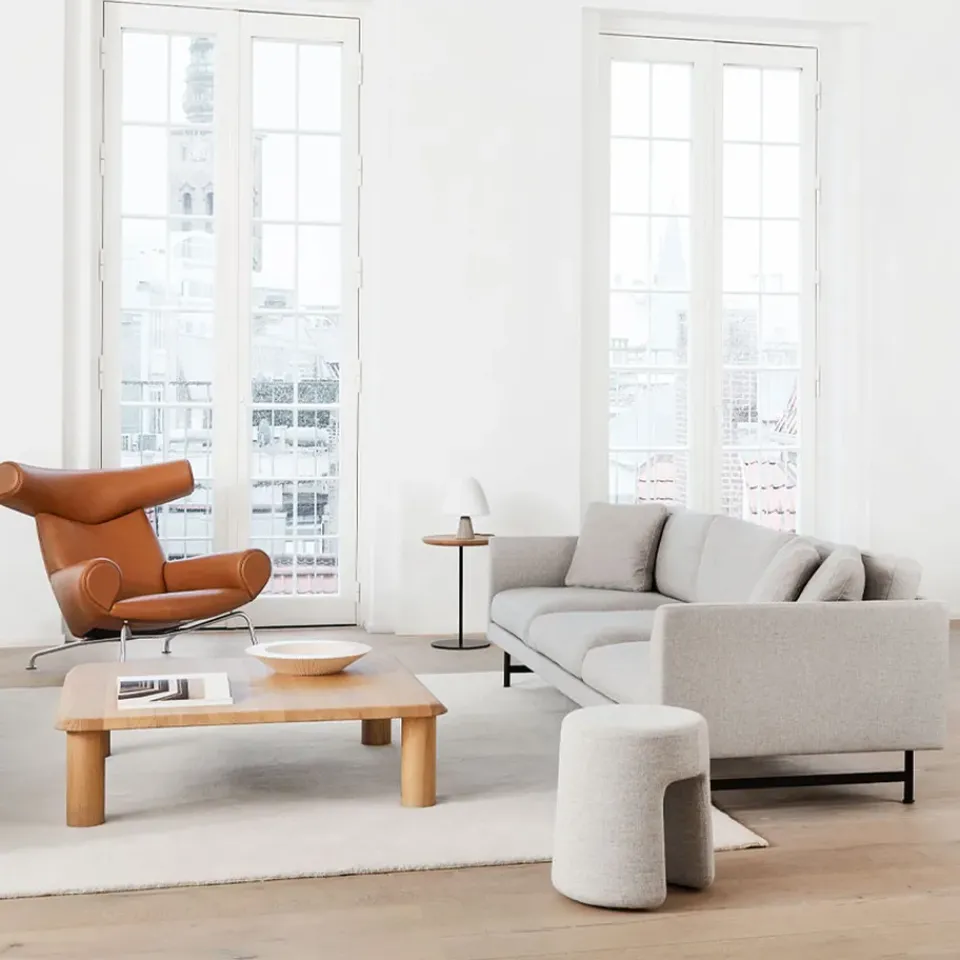 Fredericia Furniture Sofas*Calmo 5623 sofa, Sunniva 717-black steel Beige