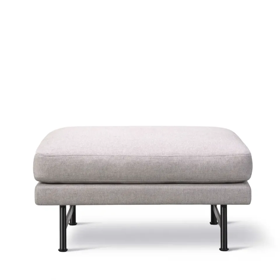 Fredericia Furniture Armchairs & Footstools*Calmo footstool, Sunniva 717-black steel-80 cm Beige