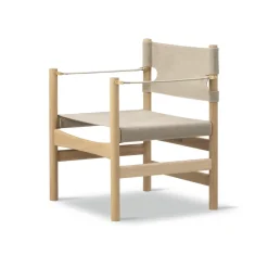 Fredericia Furniture Chairs*Canvas 21 armchair, Natural canvas-light oiled oak Beige