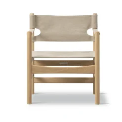 Fredericia Furniture Chairs*Canvas 21 armchair, Natural canvas-light oiled oak Beige