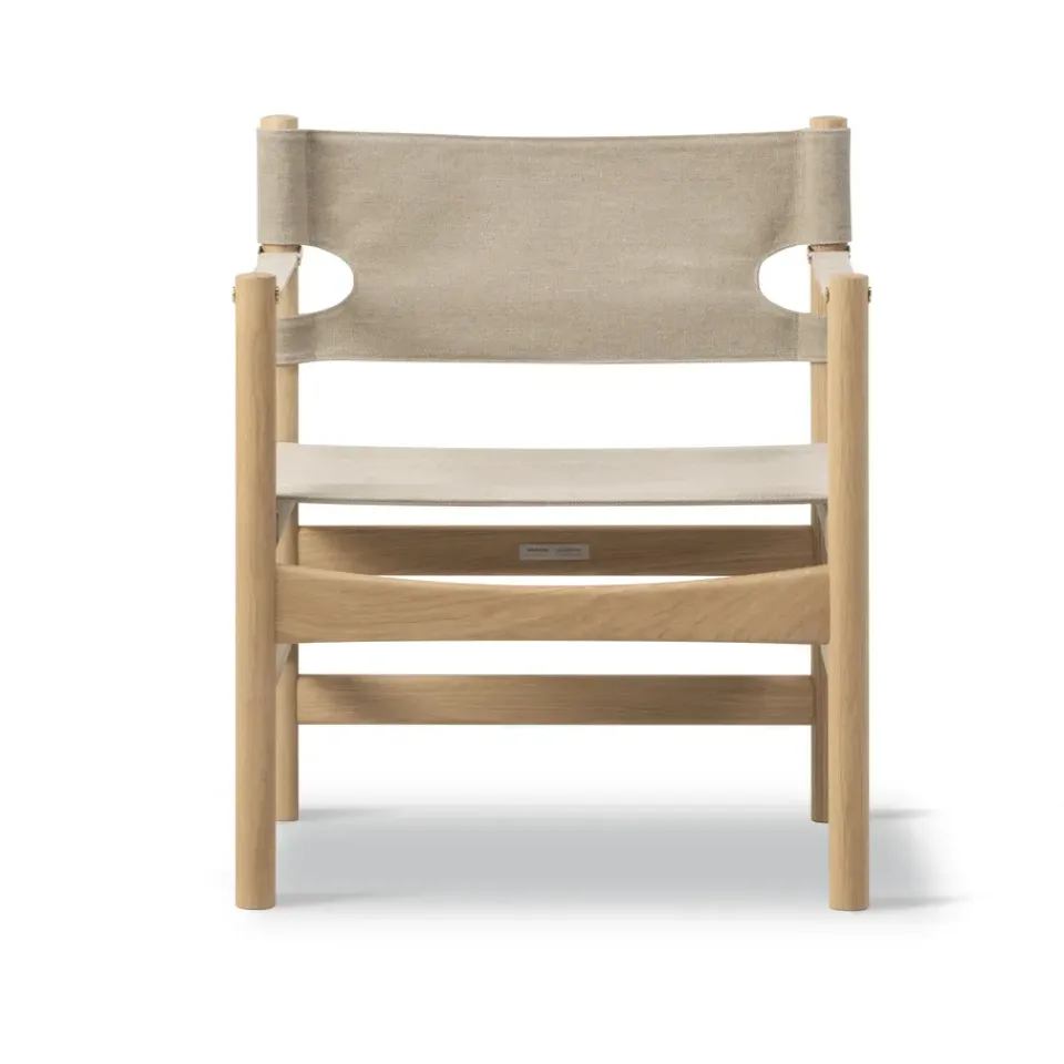 Fredericia Furniture Chairs*Canvas 21 armchair, Natural canvas-light oiled oak Beige