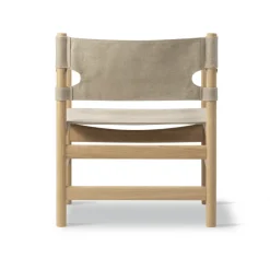 Fredericia Furniture Chairs*Canvas 21 armchair, Natural canvas-light oiled oak Beige