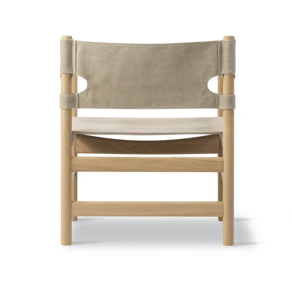 Fredericia Furniture Chairs*Canvas 21 armchair, Natural canvas-light oiled oak Beige