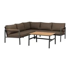 Brafab Balcony Furniture|Garden Sofas & Garden Benches*Cap sofa group, Anthracite-brown, 5-seater Grey