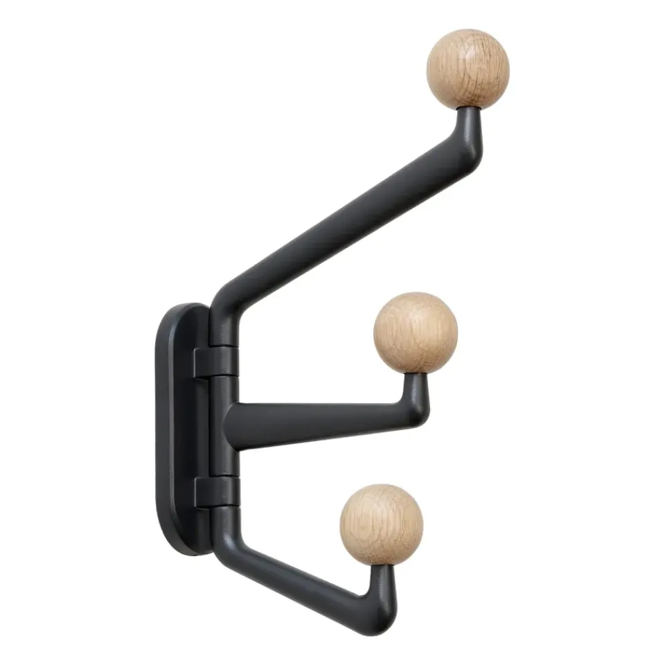 &Tradition Clothes Hooks & Hangers*Capture SC74 hook small 3-arms, Graphite-Oak Grey