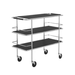 Lammhults Serving Trolleys*Cargo serveringsvagn, laminate-chrome Black