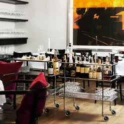 Lammhults Serving Trolleys*Cargo serveringsvagn, laminate-chrome Black