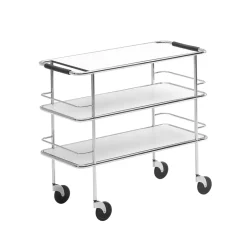 Lammhults Serving Trolleys*Cargo serveringsvagn, laminate-chrome White