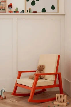 Kid's Concept Children's Armchairs|Armchairs & Footstools*Carl Larsson rocking chair, Orange-nature OrangeBeige