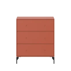 Montana Dressers & Drawer Units*Carry dresser, Hokkaido 162, black lacquered legs Orange