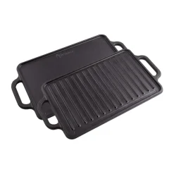 Victoria Garden Details & Accessories*Cast iron reversible griddle 21x33 cm, Black