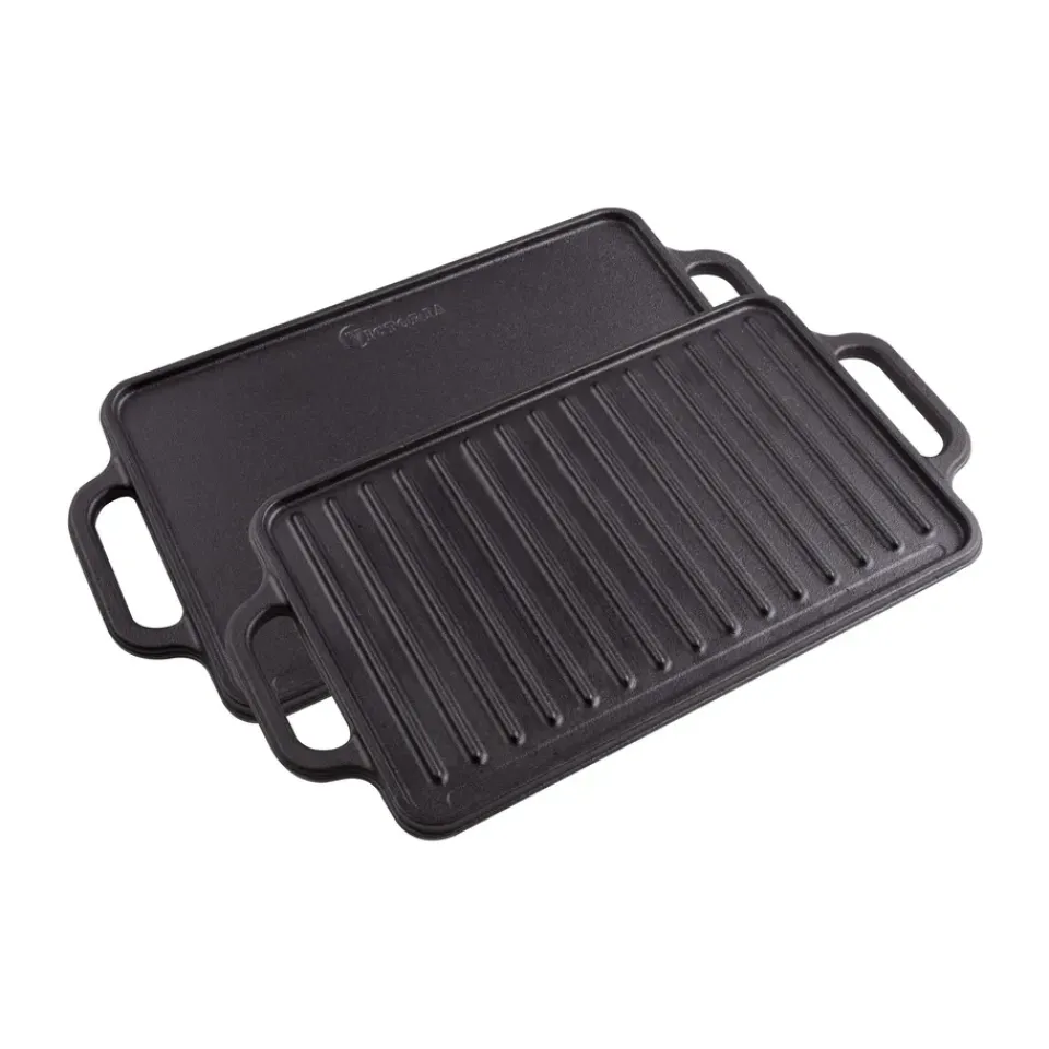 Victoria Garden Details & Accessories*Cast iron reversible griddle 21x33 cm, Black