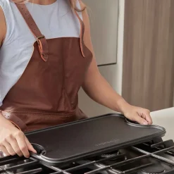 Victoria Garden Details & Accessories*Cast iron reversible griddle 25x47 cm, Black