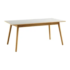 FDB Møbler Dining Tables*C35B dining table 82x160 cm, Light linoleum–oak natural water-based lacquer Grey