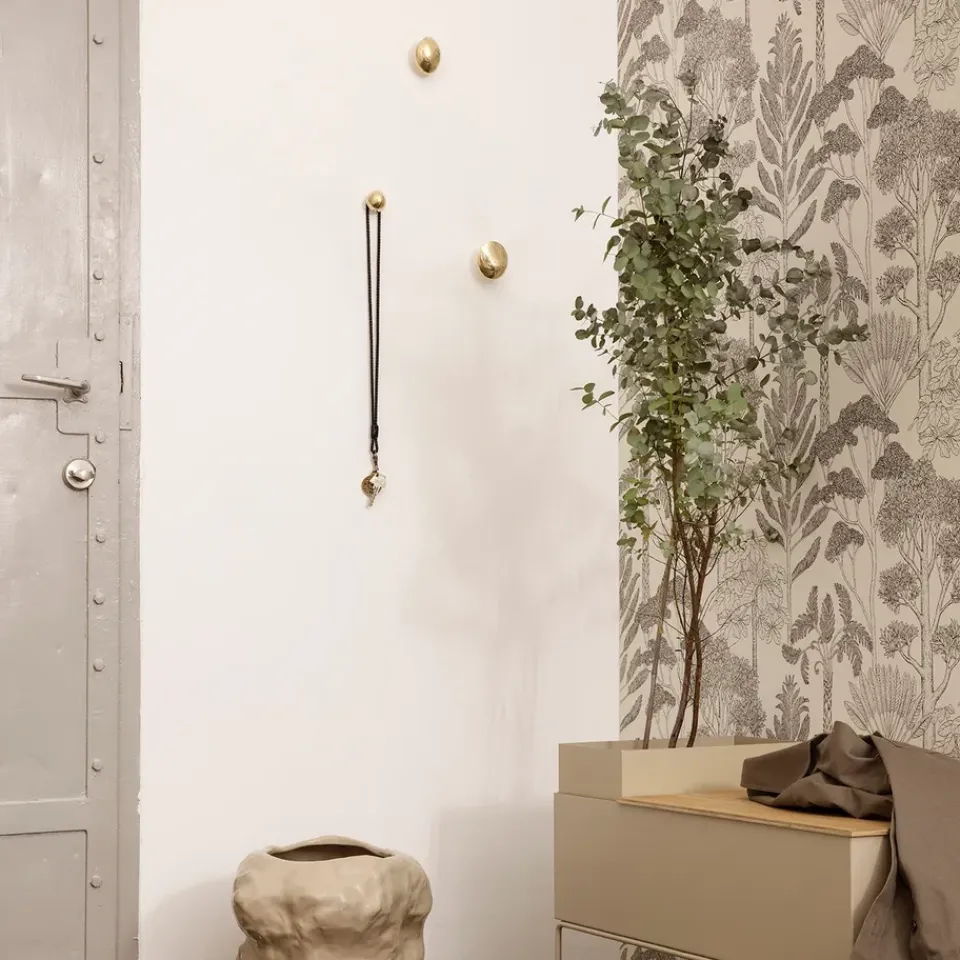 Ferm Living Clothes Hooks & Hangers*Chanterelle hook, brass Gold-coloured