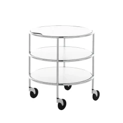 Lammhults Serving Trolleys*Chicago I table on castors, laminate-chrome White