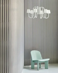 HAY Armchairs & Footstools|Chairs*Chisel lounge chair, Eucalyptus lacquered beech GreenBlue