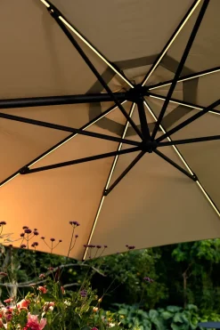 Brafab Sun Protection*Cilento parasol, Light -khaki Grey
