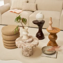 URBAN NATURE CULTURE Sitting Poufs*Cinco ottoman Ø39x43 cm, Starfish Brown