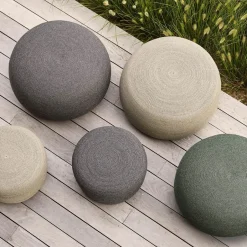 Cane-line Seating*Circle footstool Ø75 cm, Taupe Beige