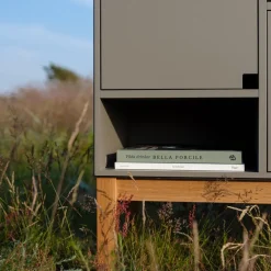 Zweed Display & Glass Cabinets*Citti 6x3 cabinet, Mole -stand in oak matt lacquered Grey