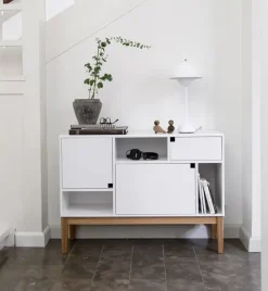 Zweed Display & Glass Cabinets*Citti 6x3 cabinet, . stand in oak matt lacquered White
