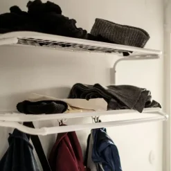 Essem Design Hat Rack & Hat Shelves*Classic 650 hat shelf, /chrome, 2 levels, 100 cm Black